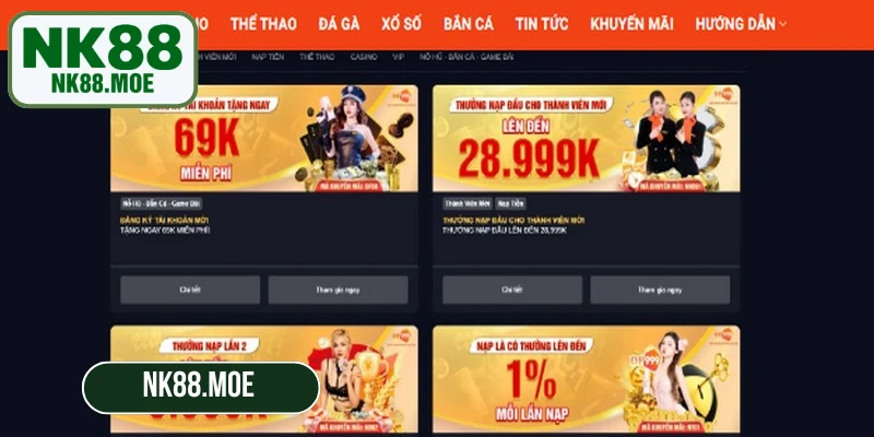 Tổng hợp các ưu đãi hot nhất có mặt tại NK88 